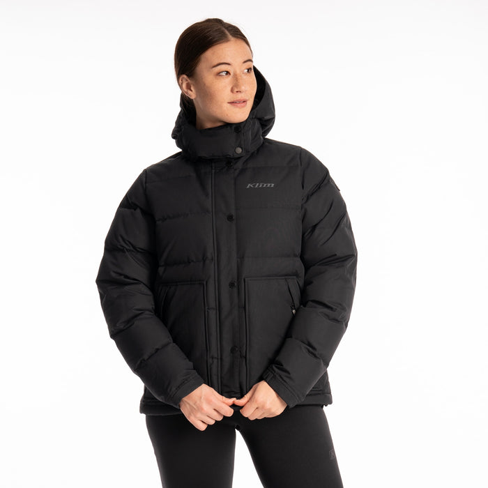 Klim Pine Haven Down Hooded Jacket in Black