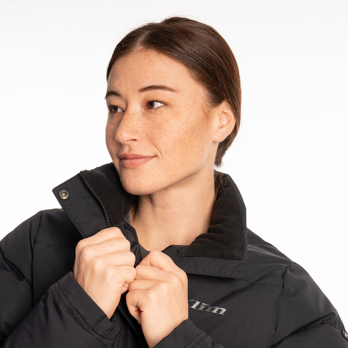 Klim Pine Haven Down Hooded Jacket in Black