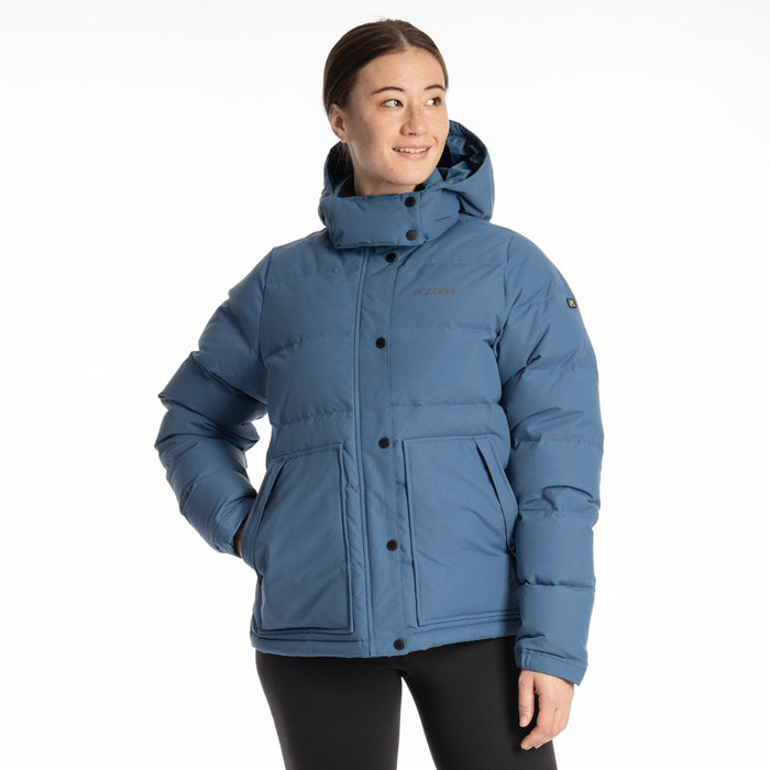 Klim Pine Haven Down Hooded Jacket in Dark Blue