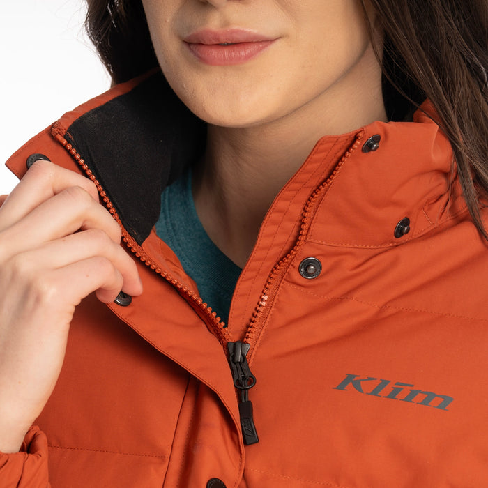 Klim Pine Haven Down Hooded Jacket in Picante