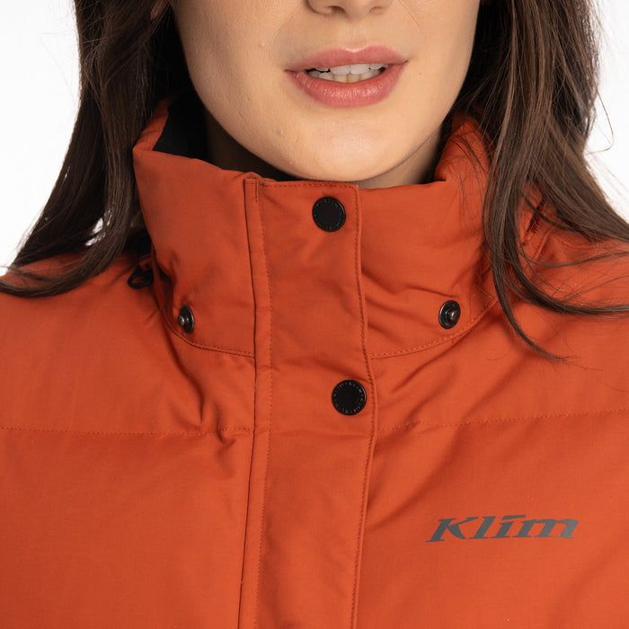 Klim Pine Haven Down Hooded Jacket in Picante