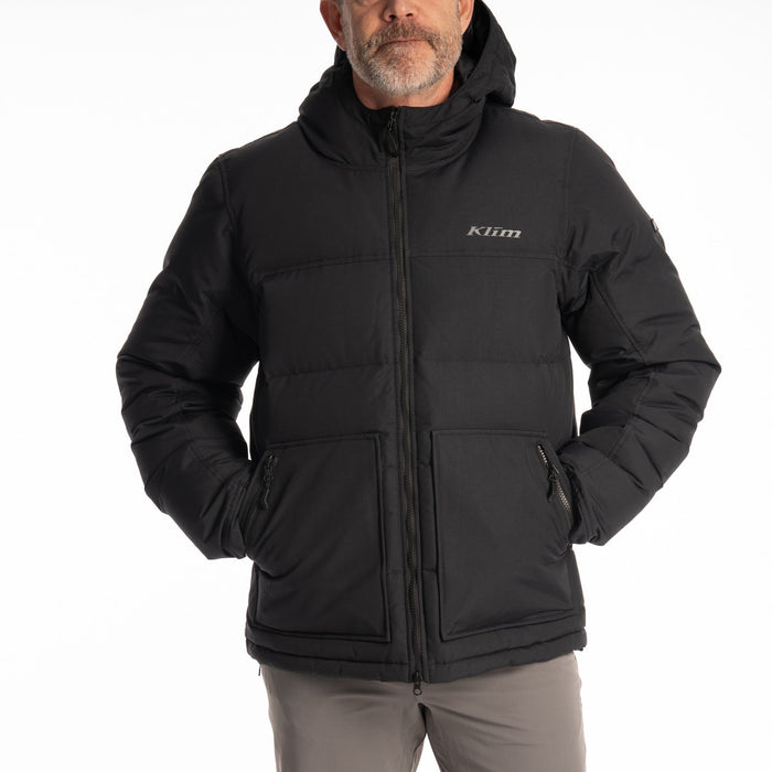 Klim Sawtooth Down Hooded Jacket in Black