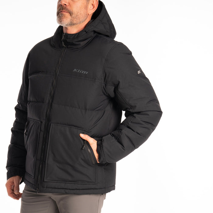 Klim Sawtooth Down Hooded Jacket in Black