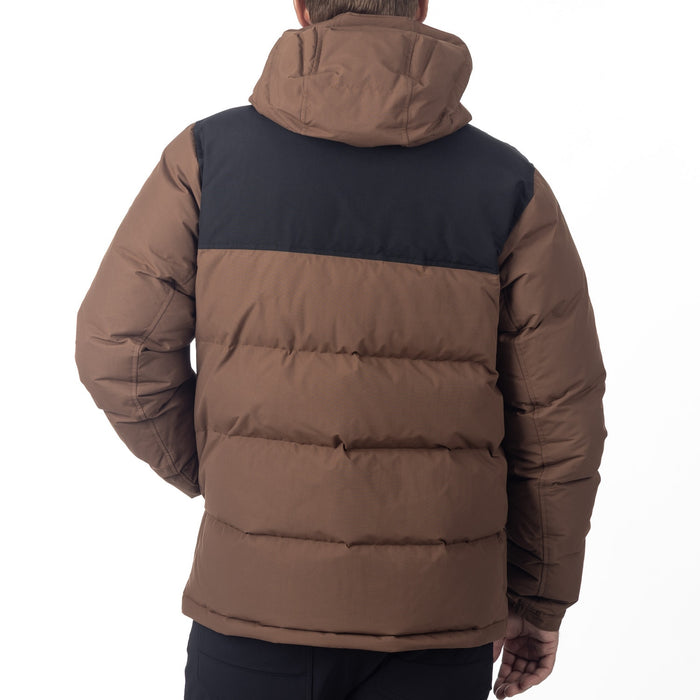 KLIM SAWTOOTH DOWN HOODED JACKET 2025 in Cocoa Brown - Black