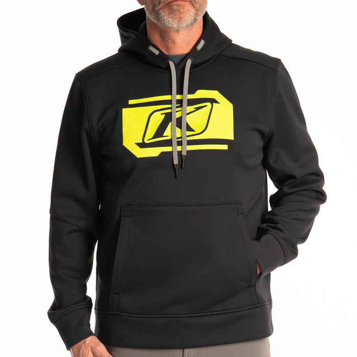 Klim Zone Pullover Hoodie in Black - Hi-Vis