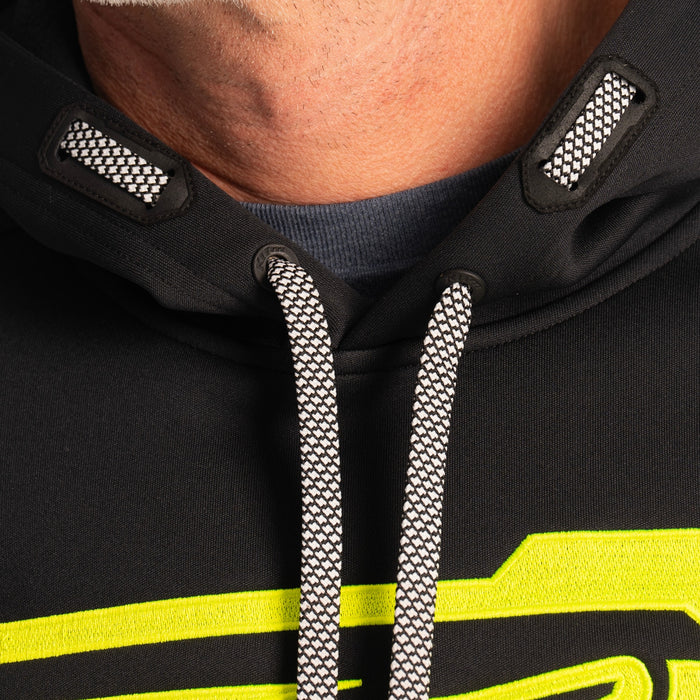 Klim Zone Pullover Hoodie in Black - Hi-Vis