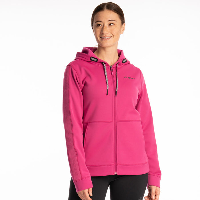 Klim Aster Park Hoodie in Fuchsia Red