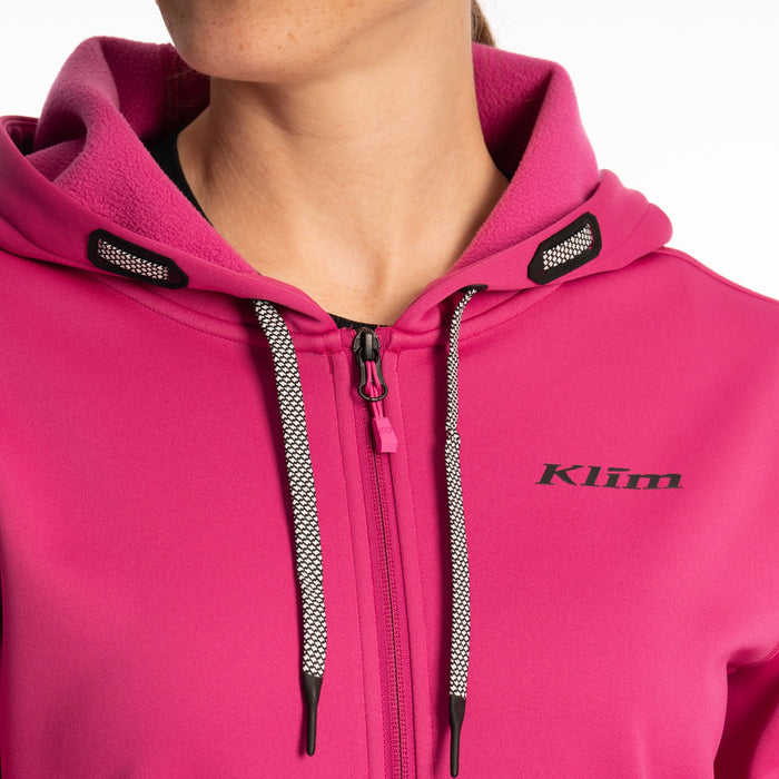 Klim Aster Park Hoodie in Fuchsia Red