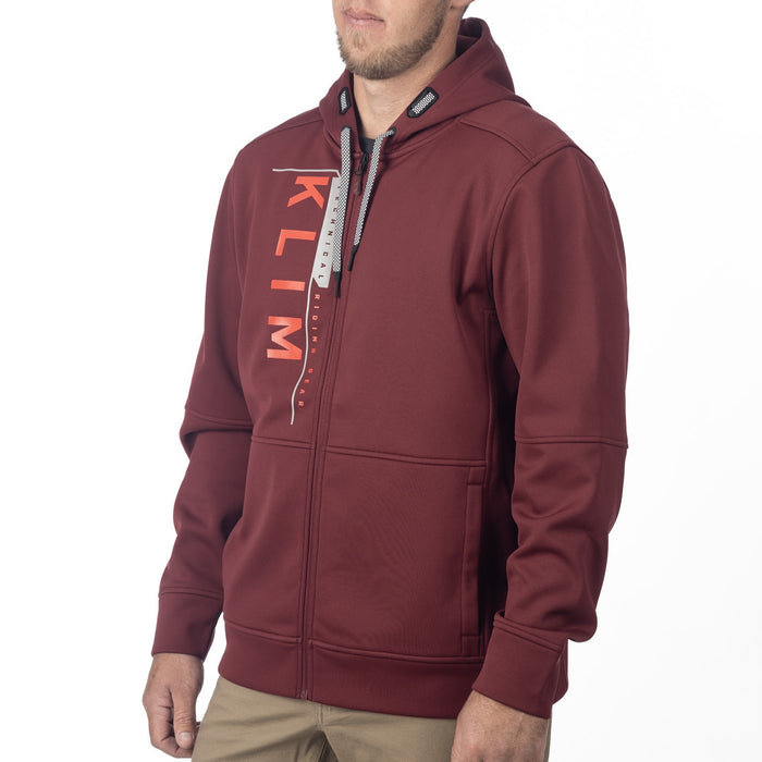 Klim Barracks Hoodie in Cabernet - Fiery Red 2025