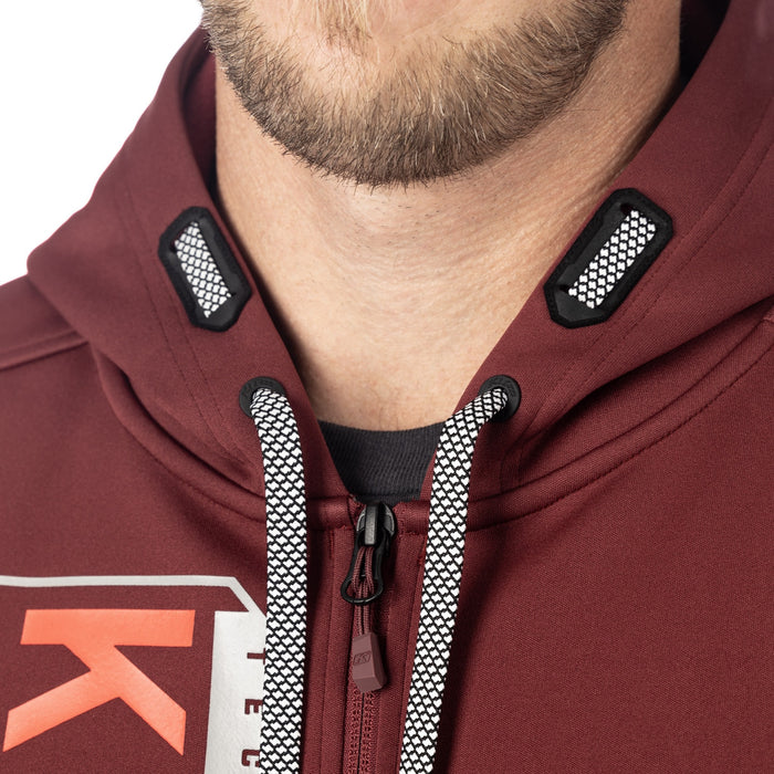 Klim Barracks Hoodie in Cabernet - Fiery Red 2025