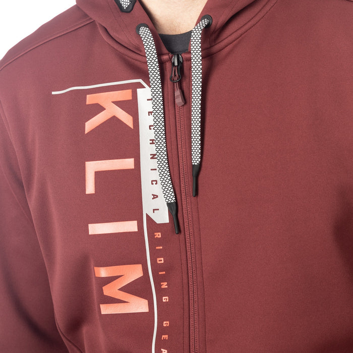 Klim Barracks Hoodie in Cabernet - Fiery Red 2025