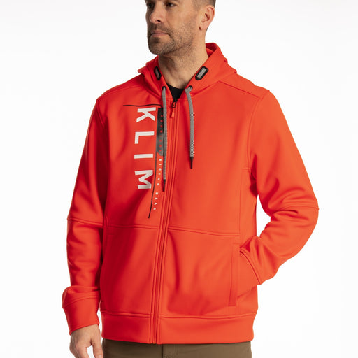 Klim Barracks Hoodie in Fiery Red - White