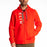 Klim Barracks Hoodie in Fiery Red - White