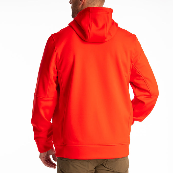 Klim Barracks Hoodie in Fiery Red - White