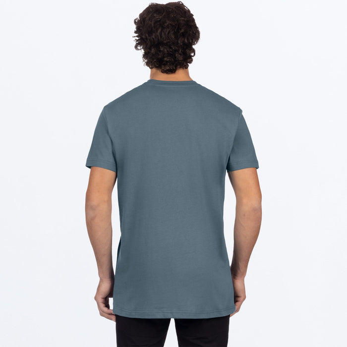 FXR MOTO PREMIUM T-SHIRT 2025 - Steel/Orange