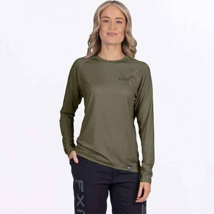 FXR ATTACK UPF WOMEN'S LONGSLEEVE 2025 in Moss