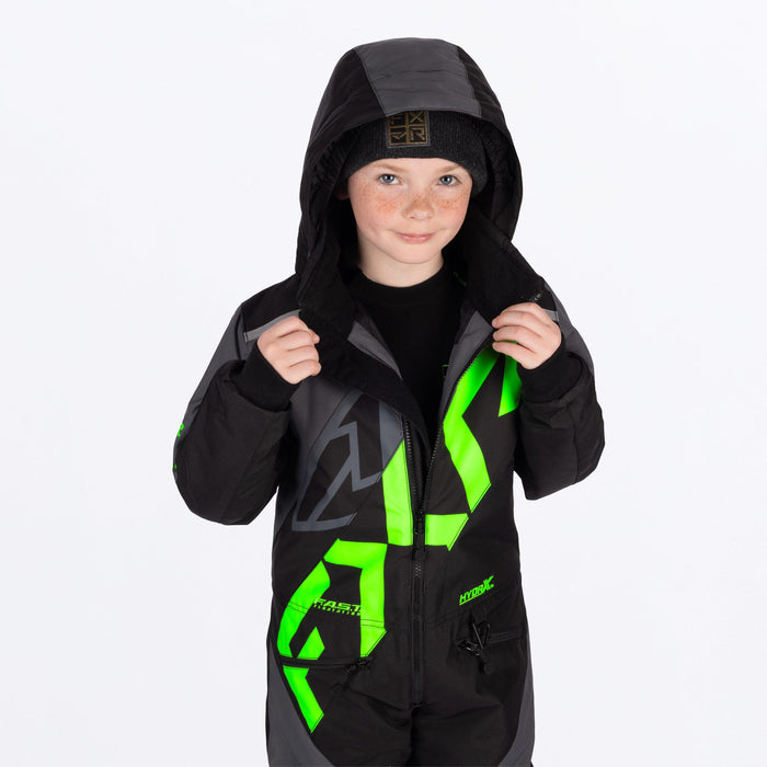 FXR CHILD COLD CROSS CX MONOSUIT 2025 - Black/Charcoal/Lime