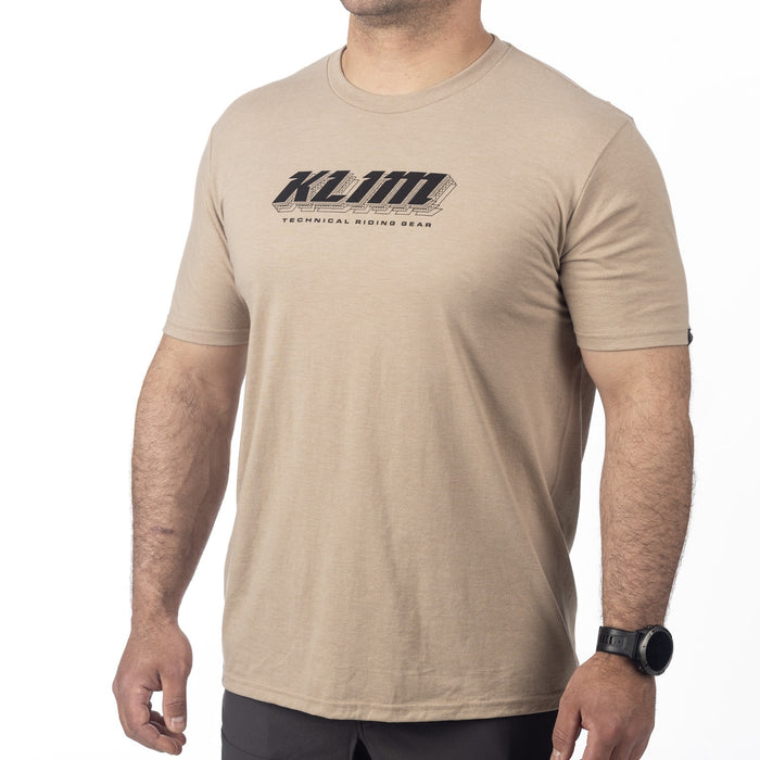 KLIM VISION TRI-BLEND TEE 2025 in Desert Tan Heather - Black