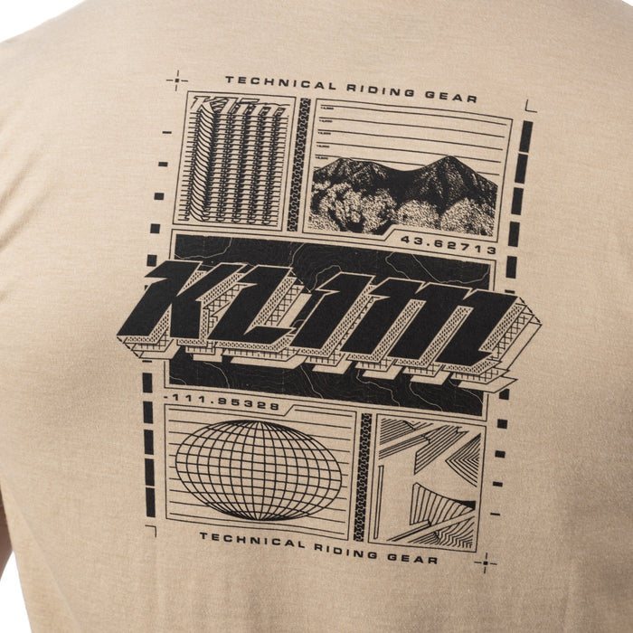 KLIM VISION TRI-BLEND TEE 2025 in Desert Tan Heather - Black
