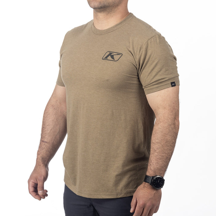 KLIM DESTINATION TRI-BLEND TEE 2025 in Coyote Brown Heather - Asphalt