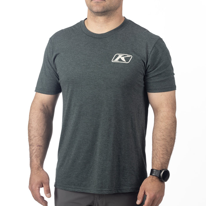 KLIM DESTINATION TRI-BLEND TEE 2025 in Heathered Forest Green - Peyote