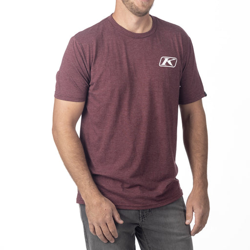KLIM DESTINATION TRI-BLEND TEE 2025 in Maroon Frost - White