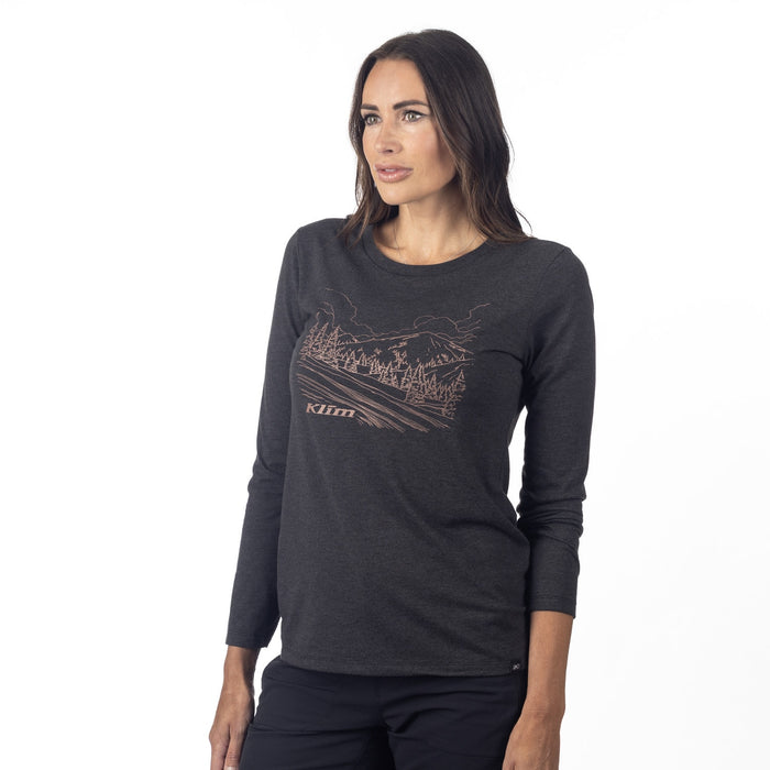 KLIM HAVEN TRI-BLEND LS TEE 2025 in Black - Twilight Mauve