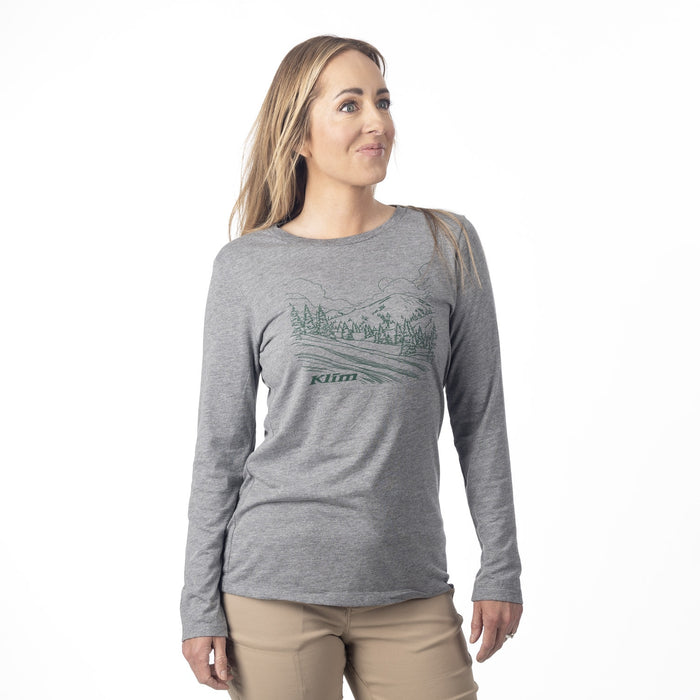KLIM HAVEN TRI-BLEND LS TEE 2025 in Heathered Gray - Rain Forest