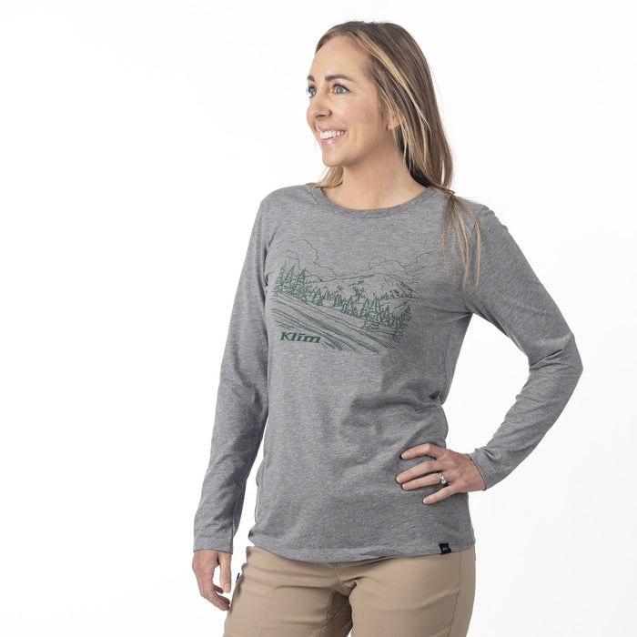 KLIM HAVEN TRI-BLEND LS TEE 2025 in Heathered Gray - Rain Forest