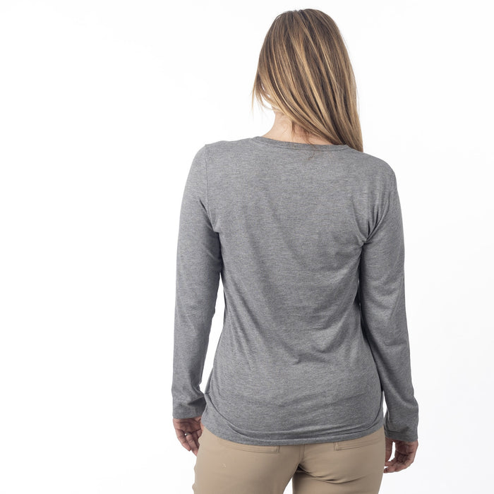 KLIM HAVEN TRI-BLEND LS TEE 2025 in Heathered Gray - Rain Forest