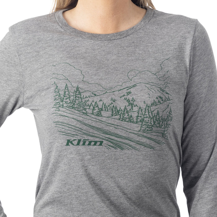KLIM HAVEN TRI-BLEND LS TEE 2025 in Heathered Gray - Rain Forest