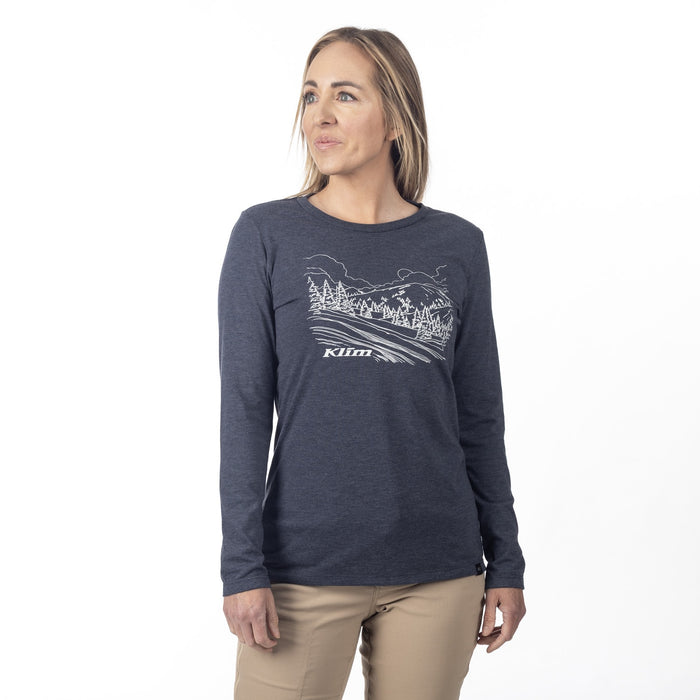 KLIM HAVEN TRI-BLEND LS TEE 2025 in Navy Frost - Papyrus