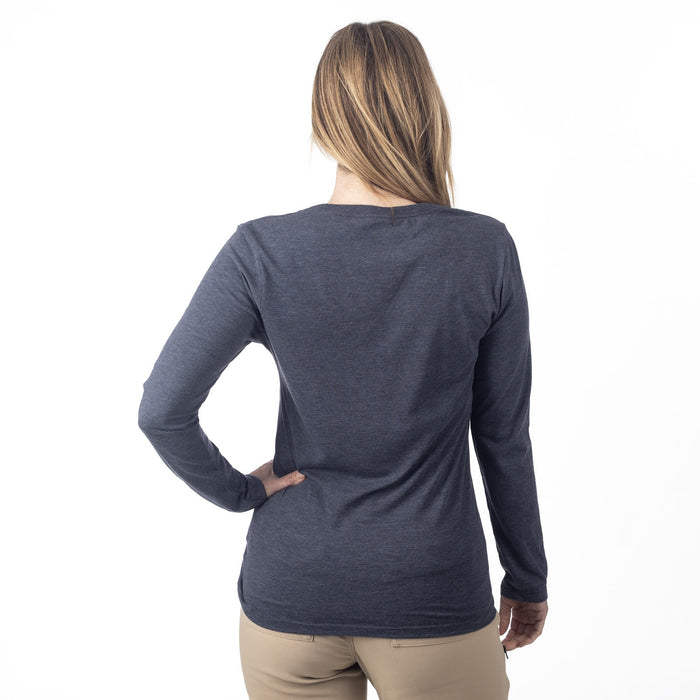 KLIM HAVEN TRI-BLEND LS TEE 2025 in Navy Frost - Papyrus