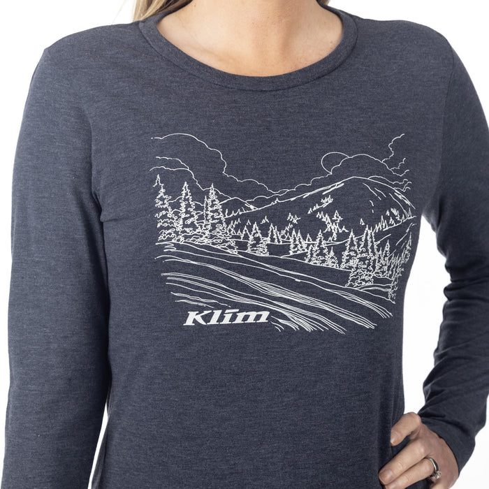 KLIM HAVEN TRI-BLEND LS TEE 2025 in Navy Frost - Papyrus