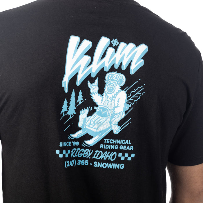 KLIM POWABUNGA TRI-BLEND TEE 2025 in Black - Ice Blue