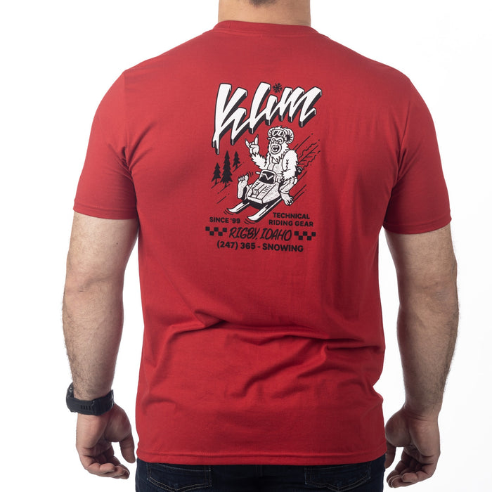 KLIM POWABUNGA TRI-BLEND TEE 2025 in Classic Red - Black