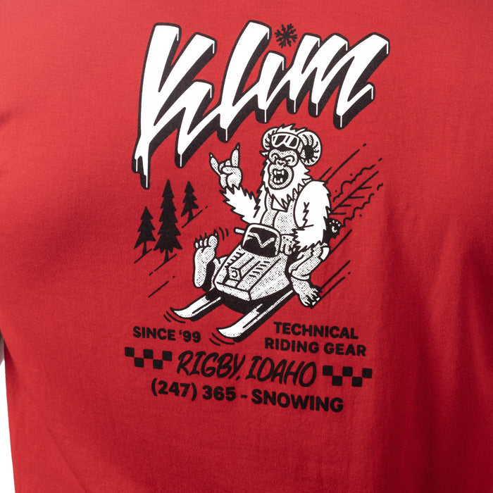 KLIM POWABUNGA TRI-BLEND TEE 2025 in Classic Red - Black