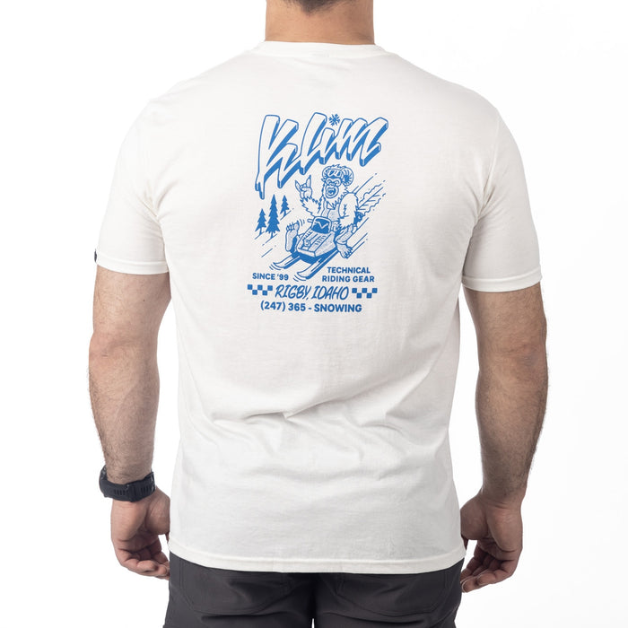 KLIM POWABUNGA TRI-BLEND TEE 2025 in Natural - Electric Blue Lemonade