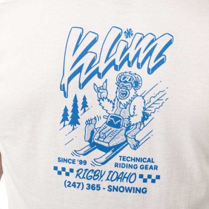 KLIM POWABUNGA TRI-BLEND TEE 2025 in Natural - Electric Blue Lemonade