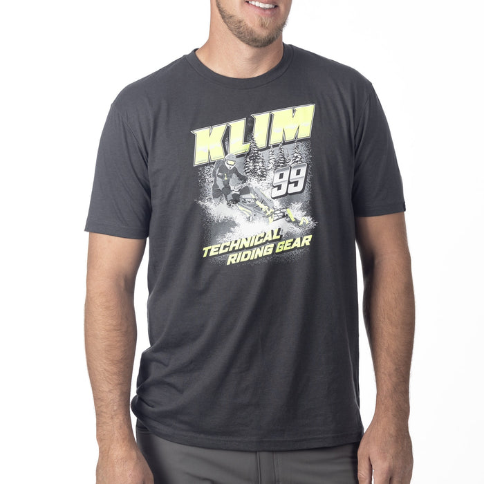 KLIM SPEEDWAY TRI-BLEND TEE 2025 in Charcoal - Hi-Vis