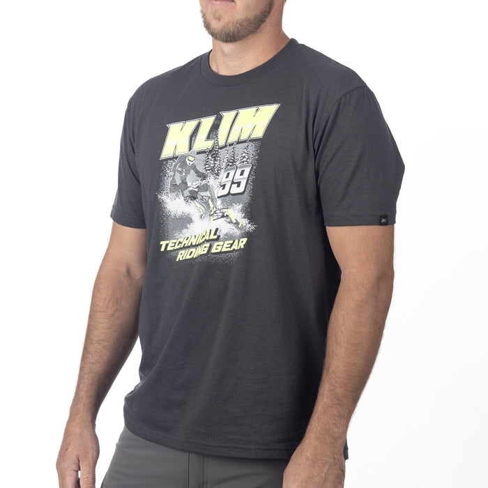 KLIM SPEEDWAY TRI-BLEND TEE 2025 in Charcoal - Hi-Vis