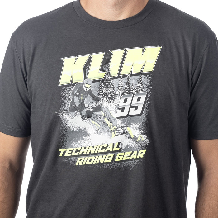 KLIM SPEEDWAY TRI-BLEND TEE 2025 in Charcoal - Hi-Vis