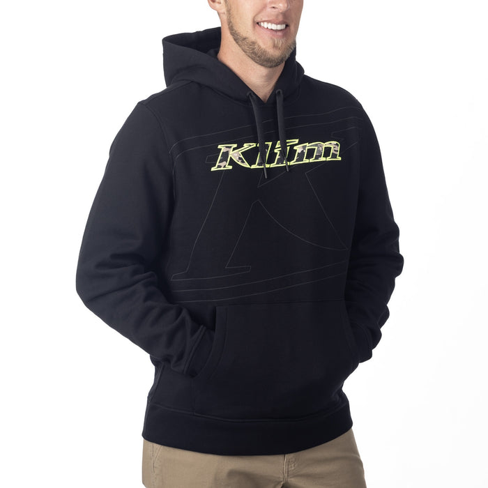 KLIM GLENS PEAK PULLOVER HOODIE 2025 in Black - Montana Tan Camo