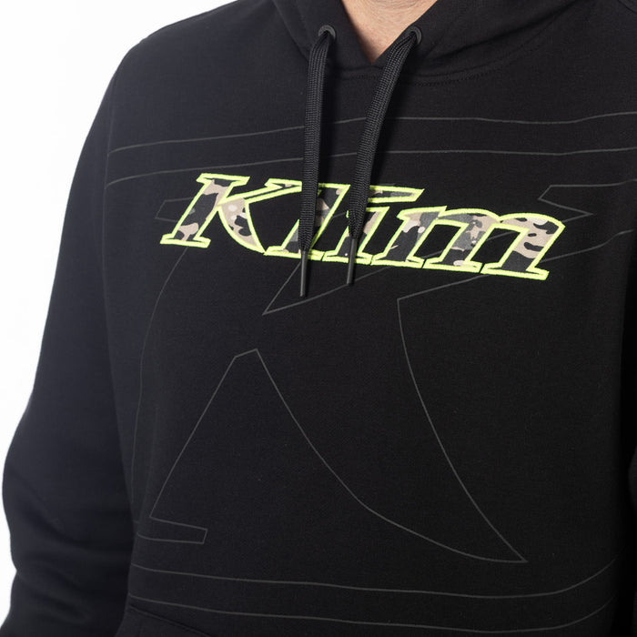 KLIM GLENS PEAK PULLOVER HOODIE 2025 in Black - Montana Tan Camo