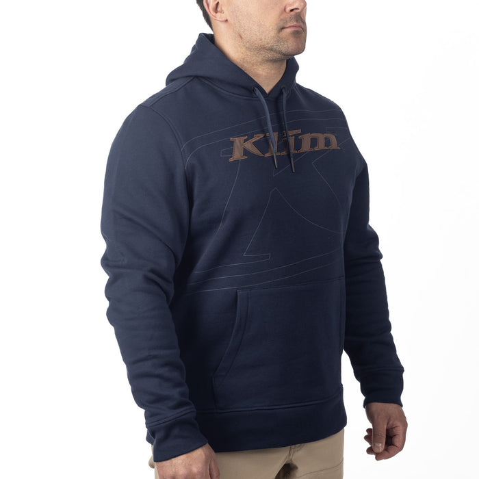 KLIM GLENS PEAK PULLOVER HOODIE 2025 in Dress Blues - Cocoa Brown