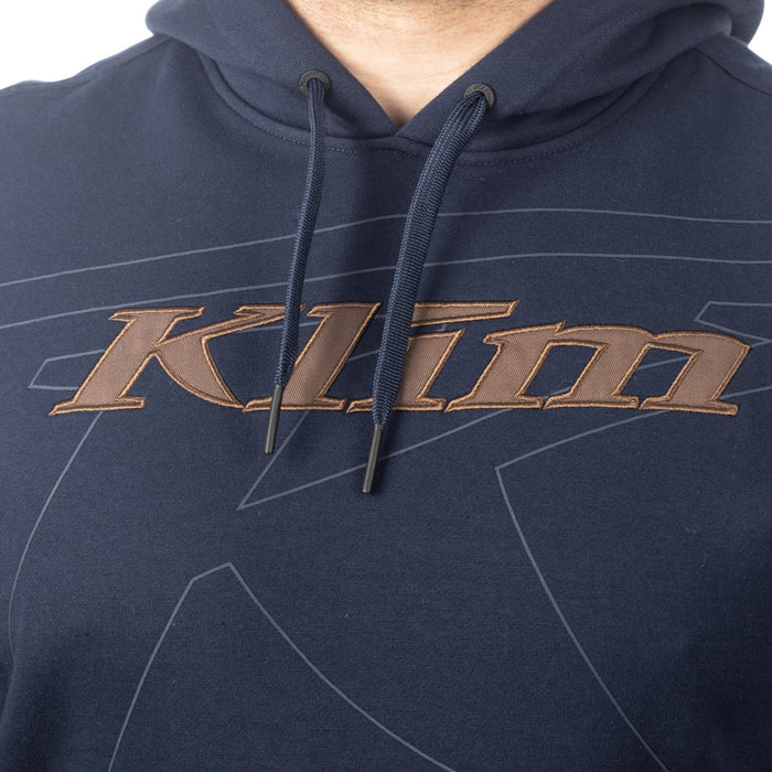 KLIM GLENS PEAK PULLOVER HOODIE 2025 in Dress Blues - Cocoa Brown