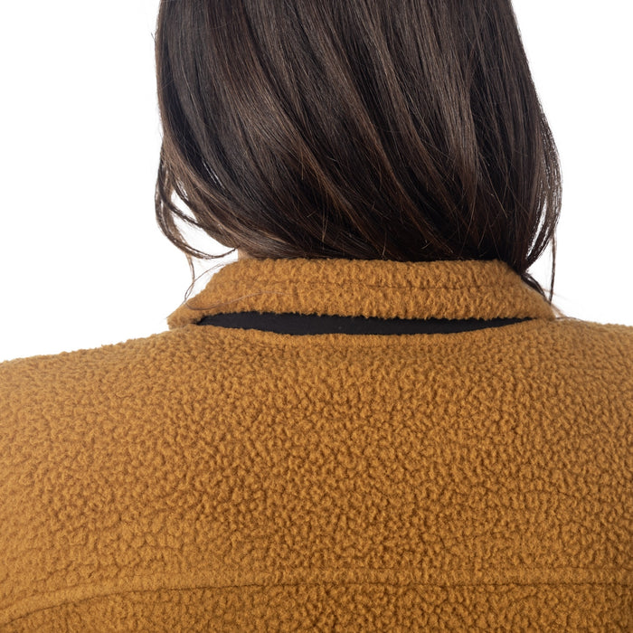 KLIM SIRA HIGH PILE FLEECE JACKET 2025 in Saddle Brown - Black