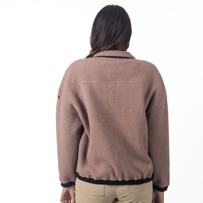 KLIM SIRA HIGH PILE FLEECE JACKET 2025 in Twilight Mauve - Black