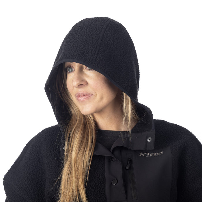 KLIM SIRA HIGH PILE FLEECE HOODIE 2025 in Black