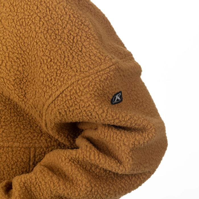 KLIM SIRA HIGH PILE FLEECE HOODIE 2025 in Saddle Brown - Black
